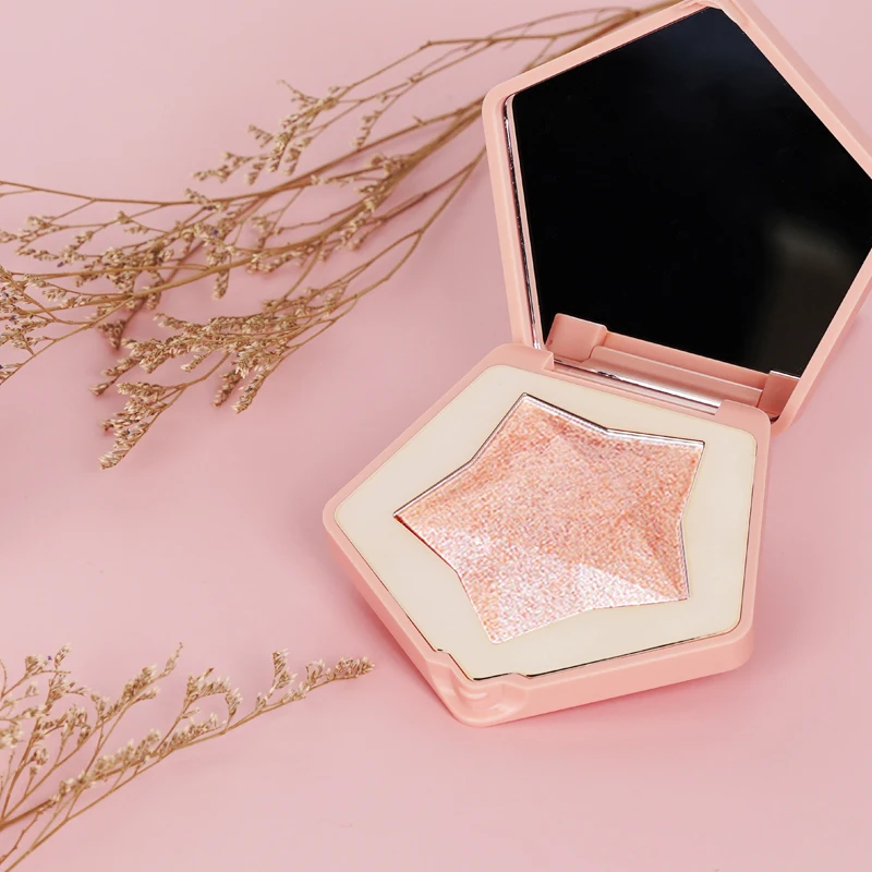 
 ОЕМ порошок блеск один мерцающий хайлайтер макияж веган частная этикетка пигмент хайлайтер палитра цвета без логотипа  