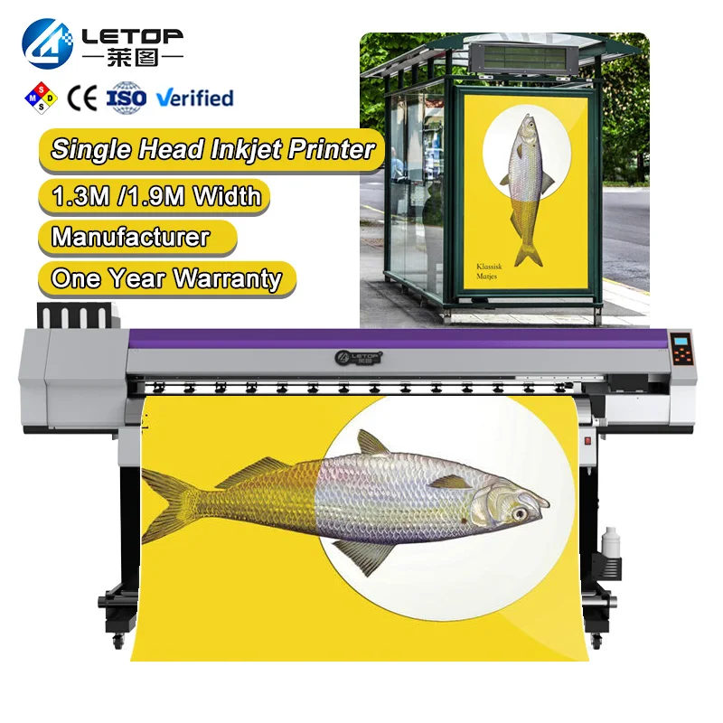 LETOP Easy to Operate Automatic Inkjet Printers Printing Plotter 1800MM I3200 XP600 Plotter Machine ECO Solvent Printer