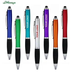 Customizable 1.0mm Wide Soft Rubber Handle Multifunction Ballpoint Pen Large Capacity Plastic Touch Screen Pen