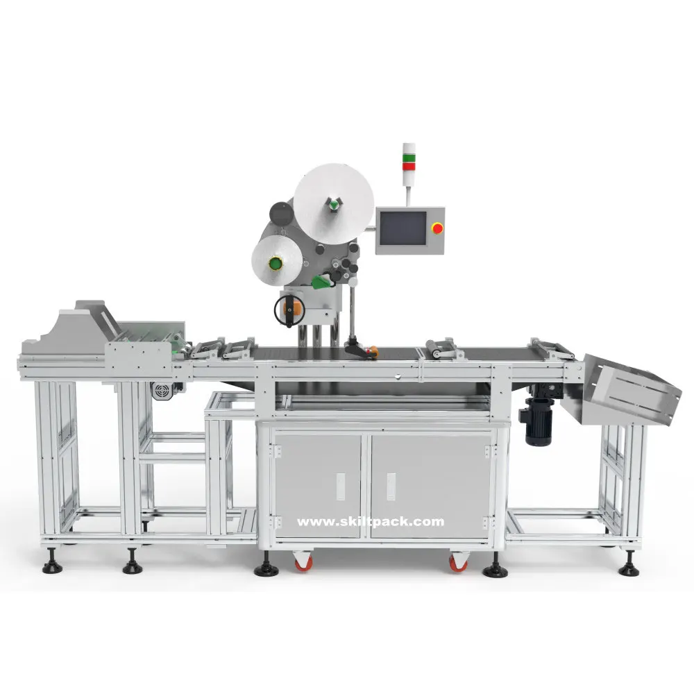 SKILT Automatic Empty Bag Labeling Machine Label Applicator with Feeder Manufacturer