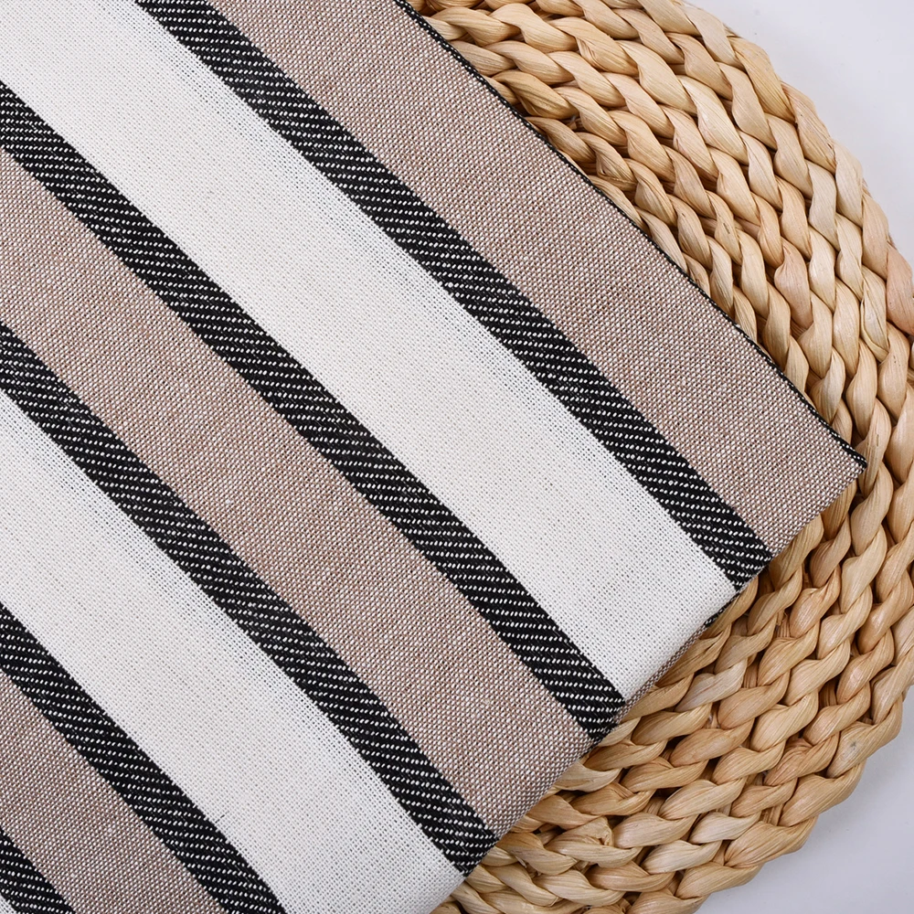 product wholesale linen cotton yarn dyed stripes woven fabric for pants dress skirts-4