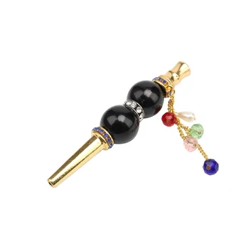 wholesale portable mouthpieces accessories take a handful of jewels decorated original aluminium alloy hookah mouthpiece