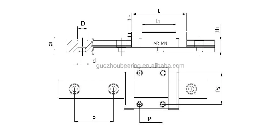 Taiwan CPC Stainless Steel Linear Block Guide Rail MR12MN| Alibaba.com