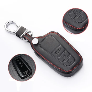 Leather Car Key Case Remote Fobs Protector Cover For Toyota Land Cruiser LC300 Fortuner Hilux Harrier Camry Mirai Corolla Venza