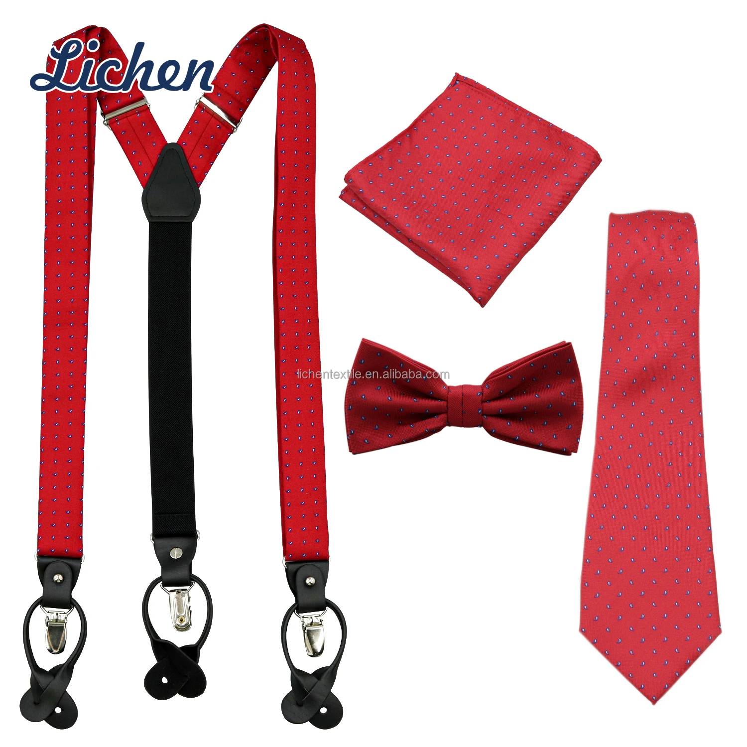 Mens Business Wedding Paisley Set Fashion Shape Designer Braces Elastic