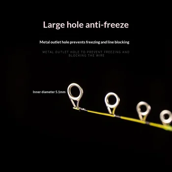 Winter Ice Fishing Rod Ultra Short Portable Wood Handle Straight Glass Steel Soft Small Raft 2-Section Fishing Rod – Soft Lure – view 5