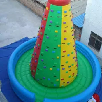 Air Rock Mountain Inflatable Climbing Wall Sports Games Customizable 0.55mm Pvc Inflatable Climbing Wall