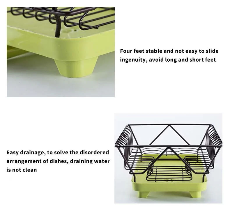 Steel Drain Drying Rack Sink Storage Rack Tableware Drain Rack Kitchen