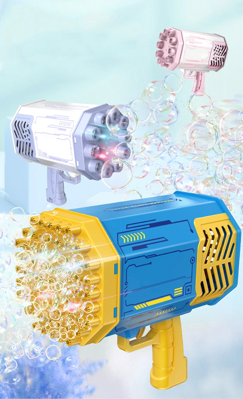 Wholesale Summer Outdoor Bazooka Bubble Gun Machine Juguetes Bubble