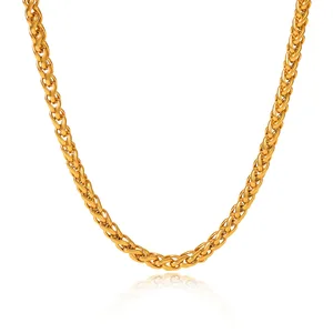 MW Tarnish Free Trendy 18k Gold PVD Plated Stainless Steel Party Hiphop 6MM Thick Chunky Miami Cuban Link Chain Necklace Women