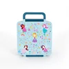Blue cartoon little girl with handle