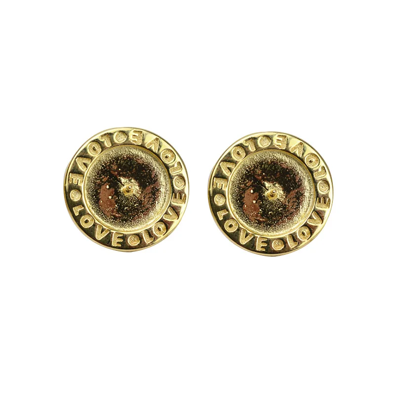 Wenchi Brand S925 Silver Dollar Treasure Female Earpin 8-10 Pearl Earrings DIY Jewelry Accessories Empty Tray Semi Buttons - Image 5