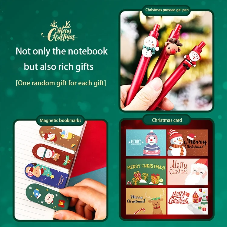 High Quality A6 Christmas Leather Organizer Planner Ring Binder Calendar  Printed Style Notepad Refills Notebook PP Wholesale