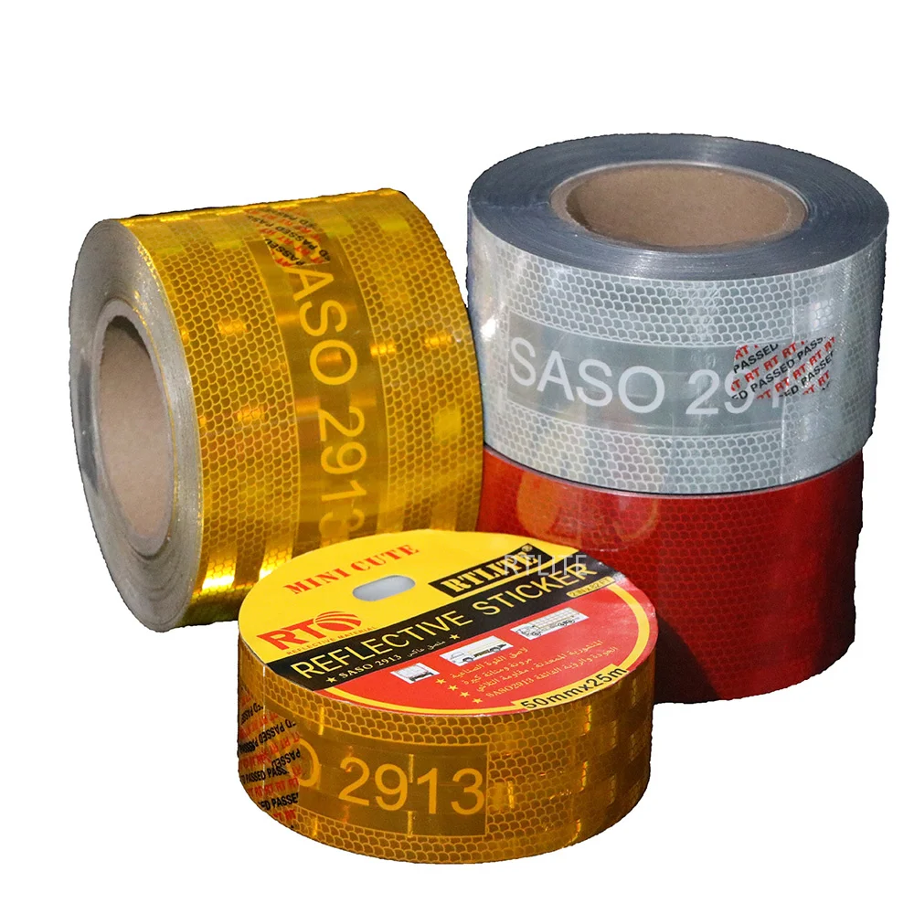 High Visibility Customized Road Marking Factory Price Waterproof Truck SASO 2913 Reflective Tape
