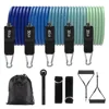 Juego de 11 piezas de cuerda de resistencia de 150 lb (degradado azul)