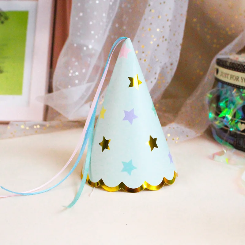 Happy Birthday Glitter Paper Party Hat DIY Fun Style