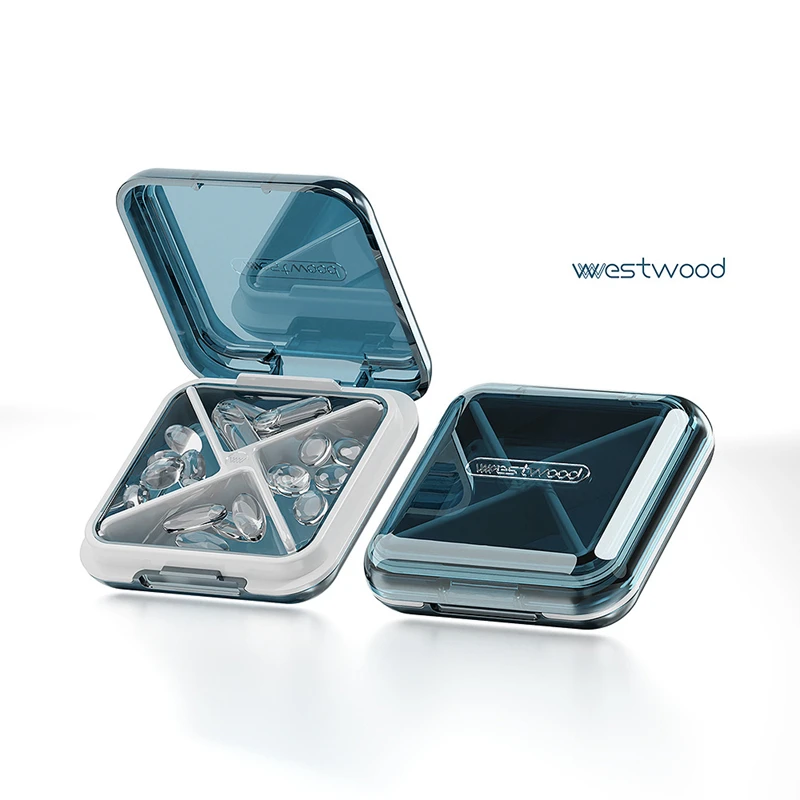 Высококачественный контейнер для таблеток, толстый органайзер для таблеток, переносная дорожная коробка для лекарств, прочный материал, еженедельная коробка для таблеток