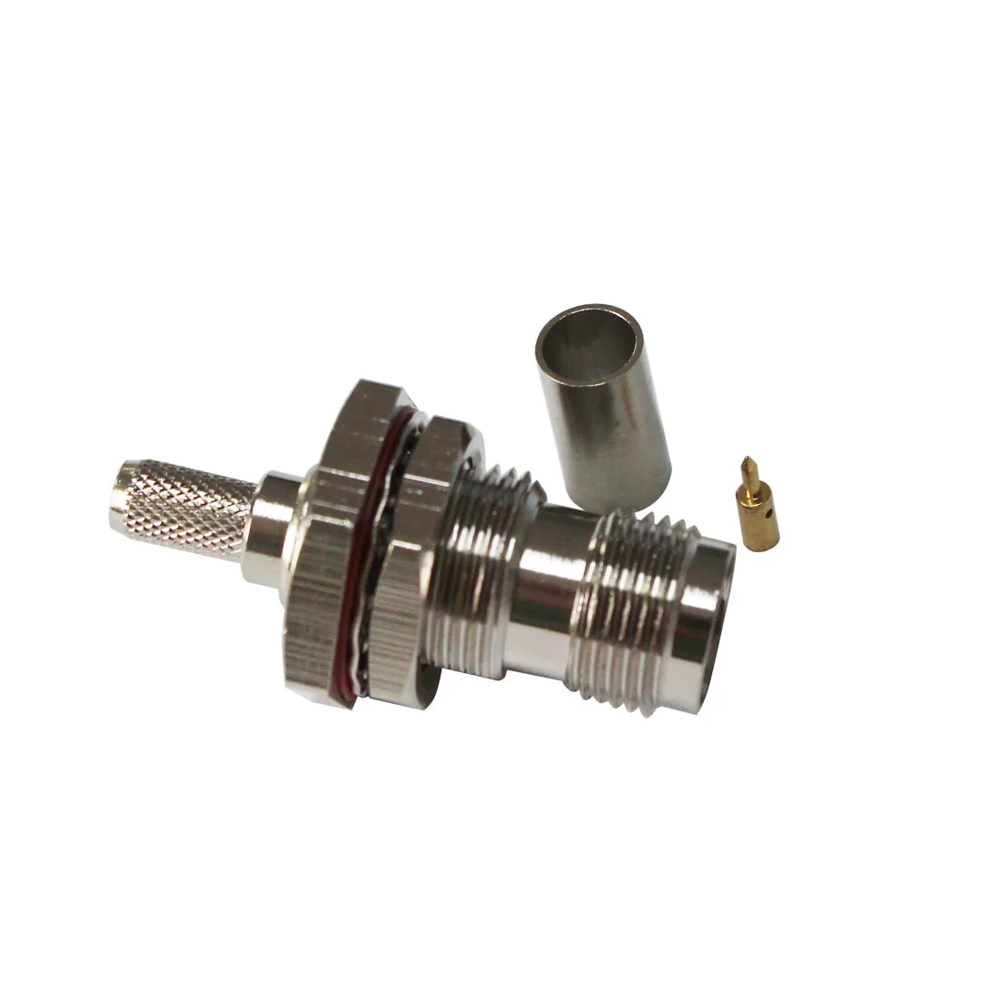product manufacturer tnc c ky3 brass material rf connector crimp female jack tnc connector for rg58 rg142 cable-1