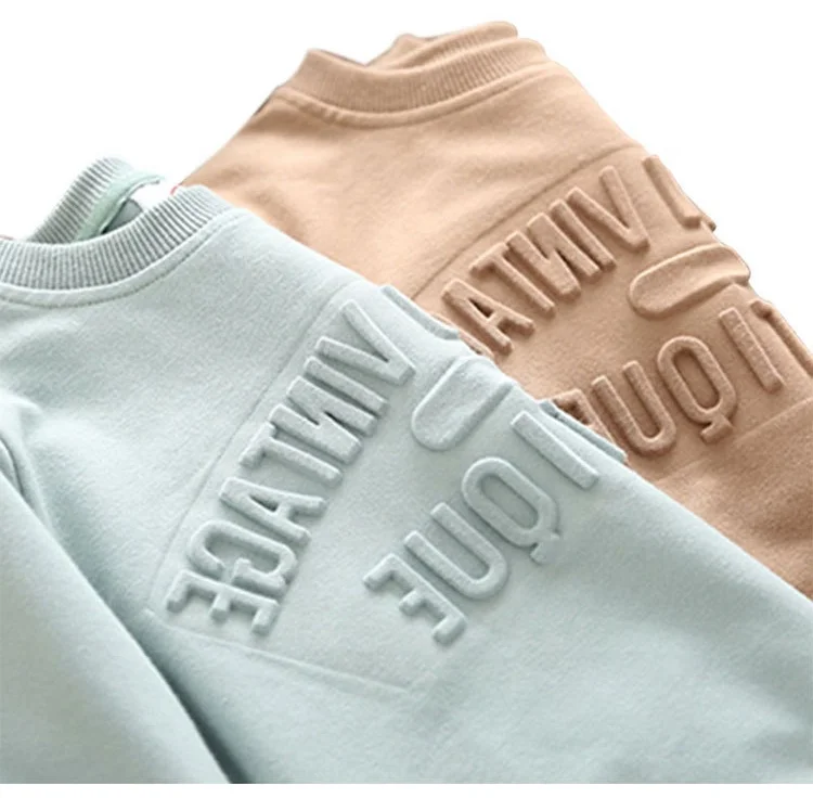 2022 Custom Made Your Own Logo Sweatshirt 3D Embossed Sweatshirt 3D Embossed Hoodies