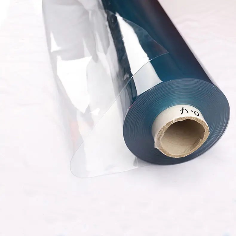 New Design Super Clear PVC Transparent Tarpaulin Blue Color Stretch Plastic Roll Film Transparent PVC Sheet