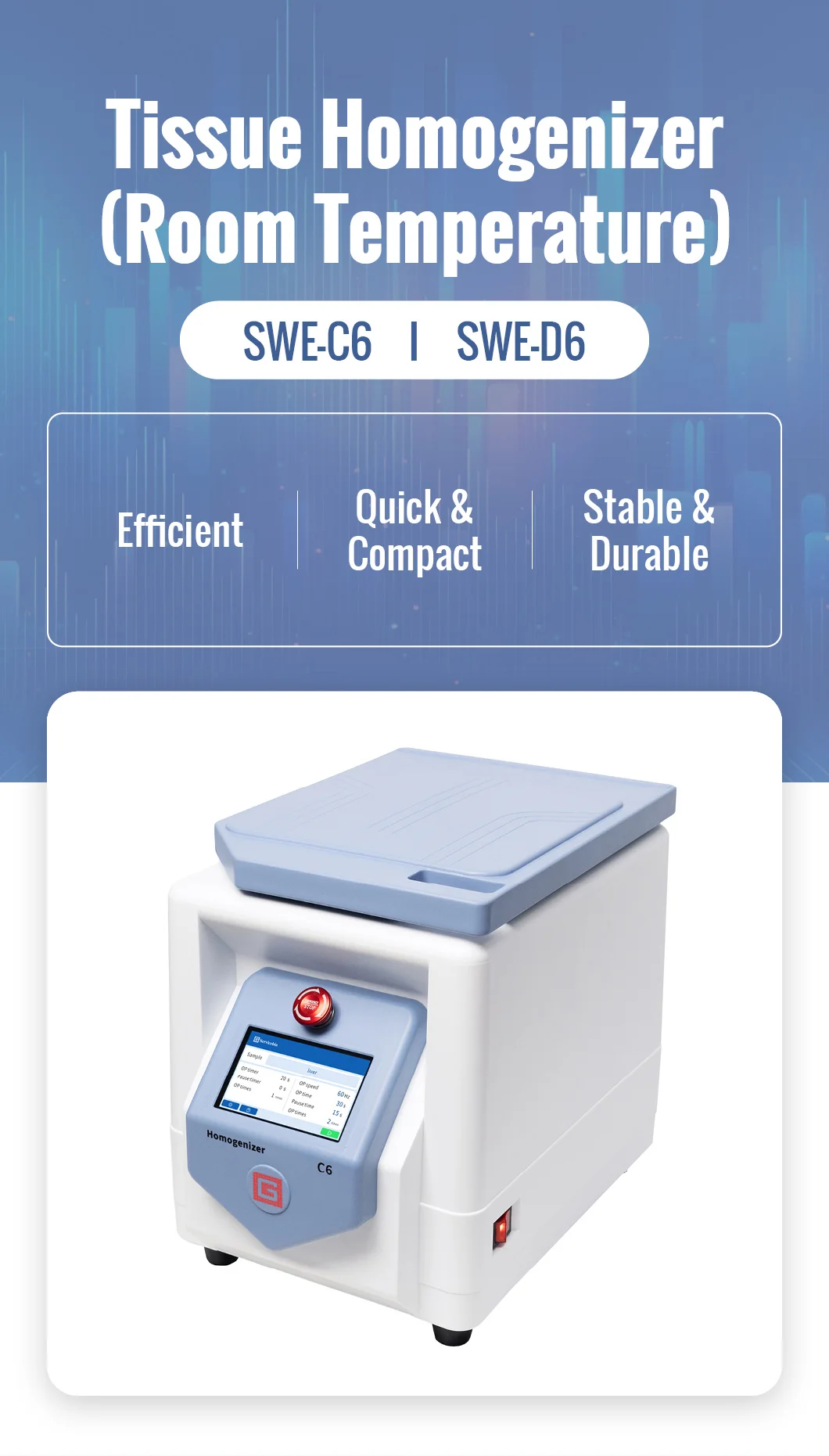 US Stock Laboratory Tissue Smashing Machine Plastic Grinding Homogenizer Mixing Equipment with OEM Customization