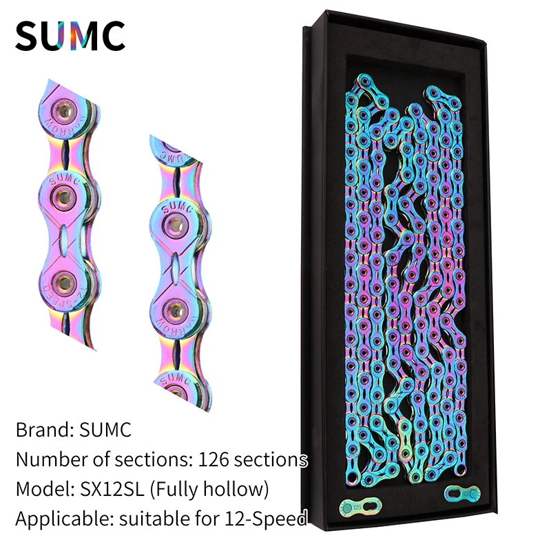 パーツ sumc rainbow 11s For Shimano KMC 11 Speed SUMC SX11SL Light MTB Road Bicycle