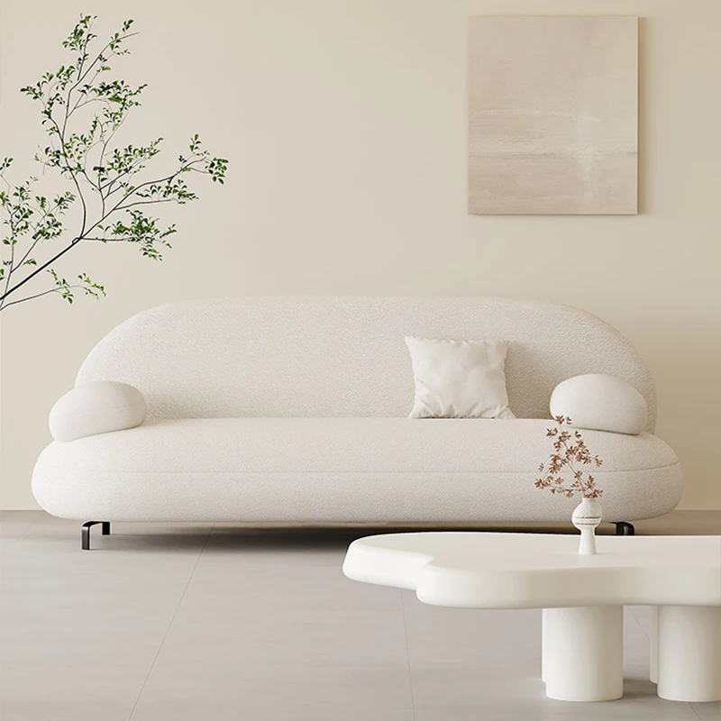 Modern Minimalist Hotel Clothing Store Reception Sofa Living Room Sofa Semi Circle Sectional Loveseat Round Velvet Sofas