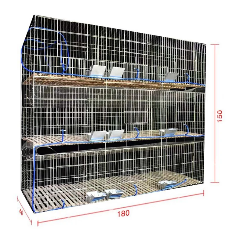 Animal Breeding Cage Commercial Rabbit Cage Layers Cells Welded Mesh  Rabbit Cage