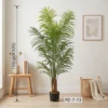 Sottile Finto Palma Realistica in Vaso con Fogliame Verde Tropicale