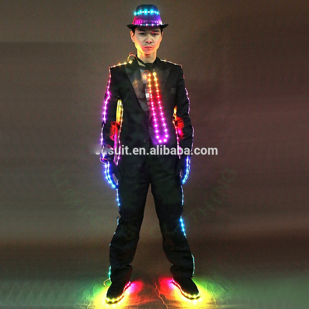 impulso extremidades Vagabundo Stage Dance Led Suit Colorful Luminous Costume Michael Jackson Style  Performance Ballroom Night Club Show Luminescent Clothes - Buy Traje De La  Danza,Led Parpadeante Ropa,Led Traje Product on Alibaba.com