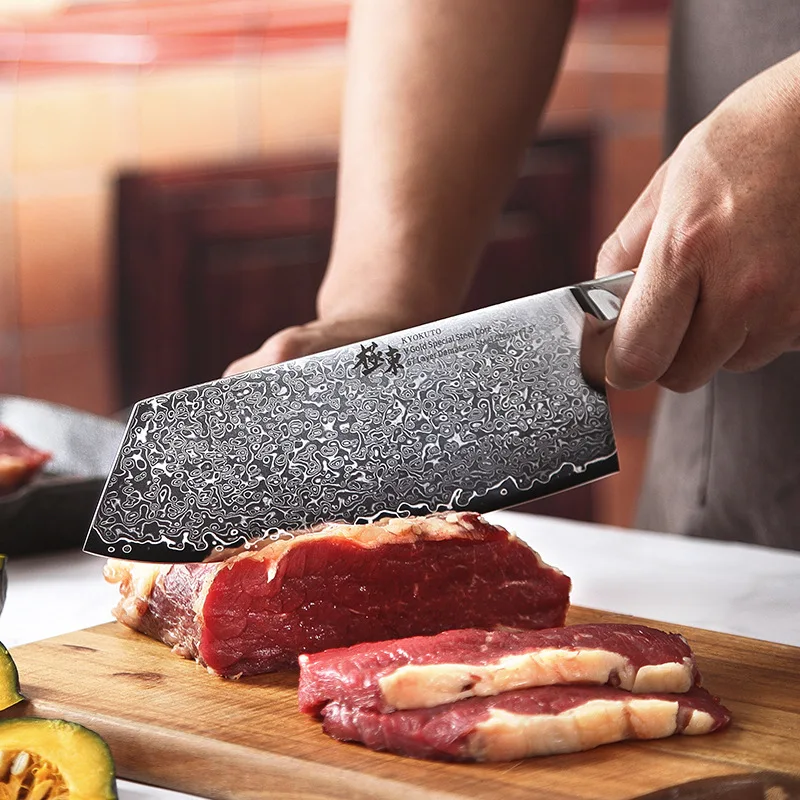 High-end Kitchen Gift 67 Layer Damascus Steel Chef Knife Set with Wooden Handle 12pcs Cooking Knife Kit