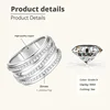 White-Three-row Diamond Ring