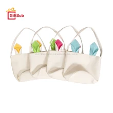 Cheap Personalized Hot Sale Sublimation Easter Foldable Linen Basket