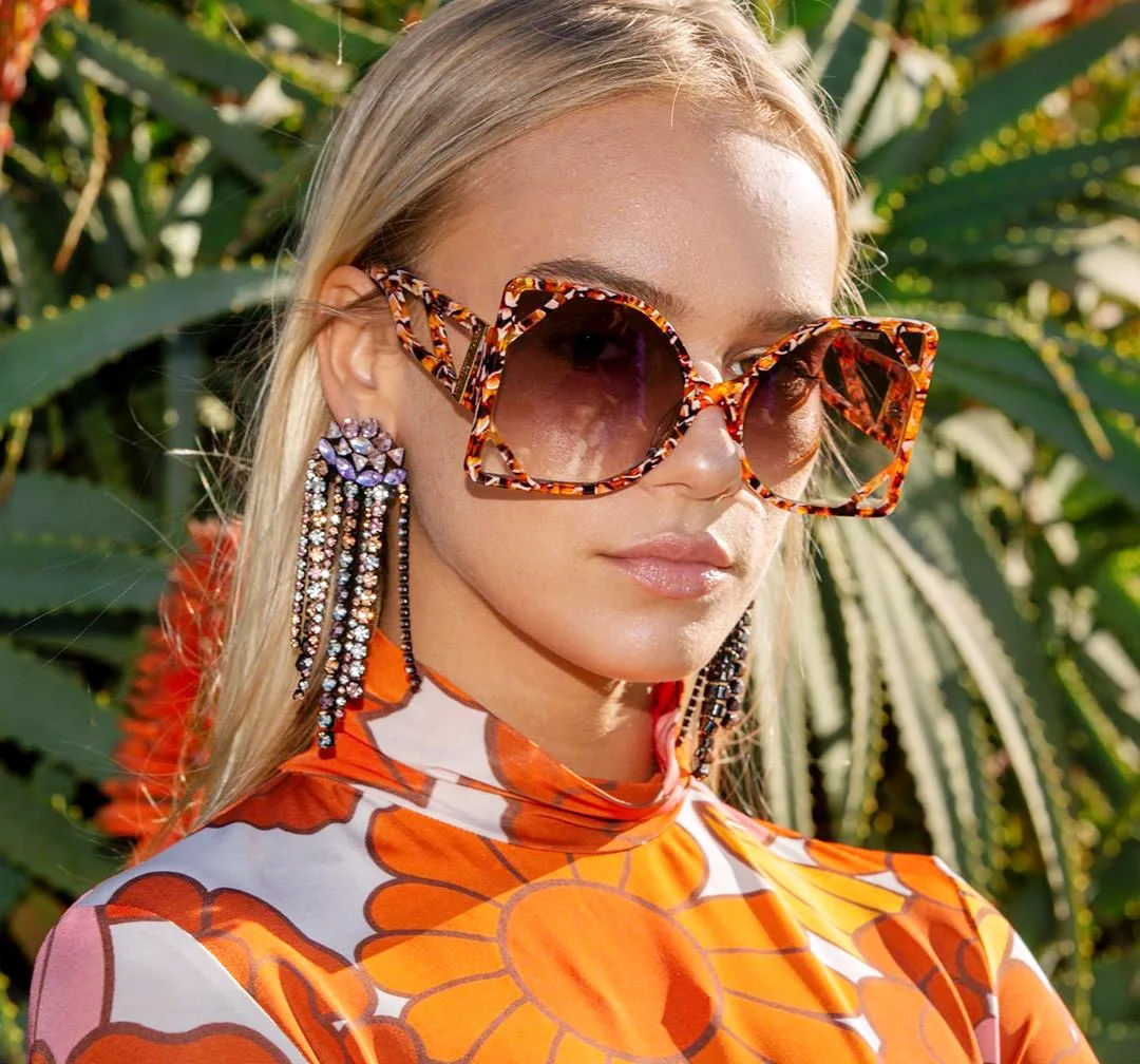 Gafas de sol para mujeres diseño de marca de gran tamaño,mujer 