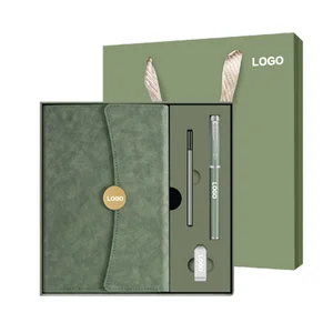 Customized Business Notebook Set with Leather Cover Magnetic Gift Box Bag for Graduation Personalized with Custom Logo Promotion