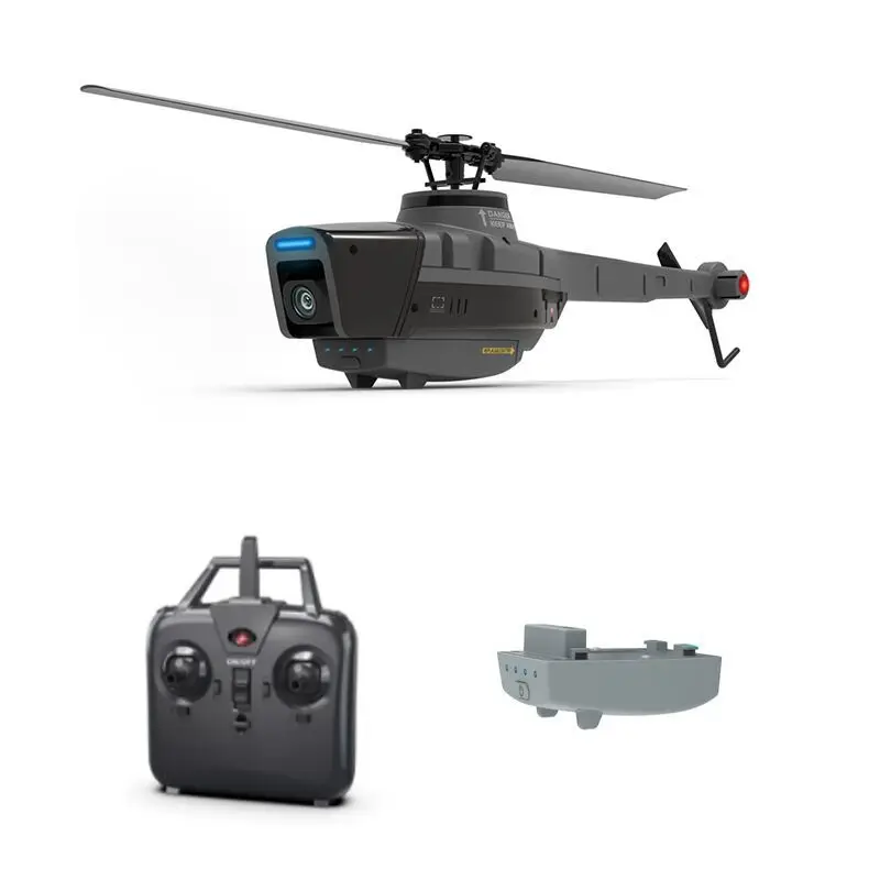 Factory C128 RC Helicopter 4CH Single Propeller RC Plane Black Bee 1080P HD Aileron Less Aerial Photography 15Mins Flying Toys