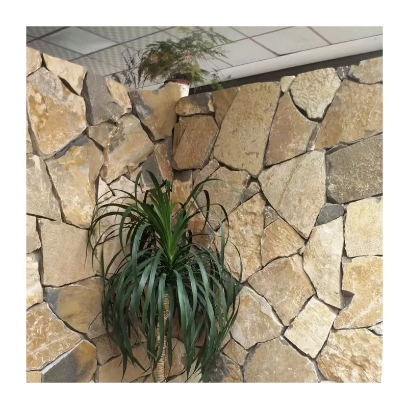 China Green Quartz Natural Face  Natural Wholesale Villa House Wall Tile Decoration