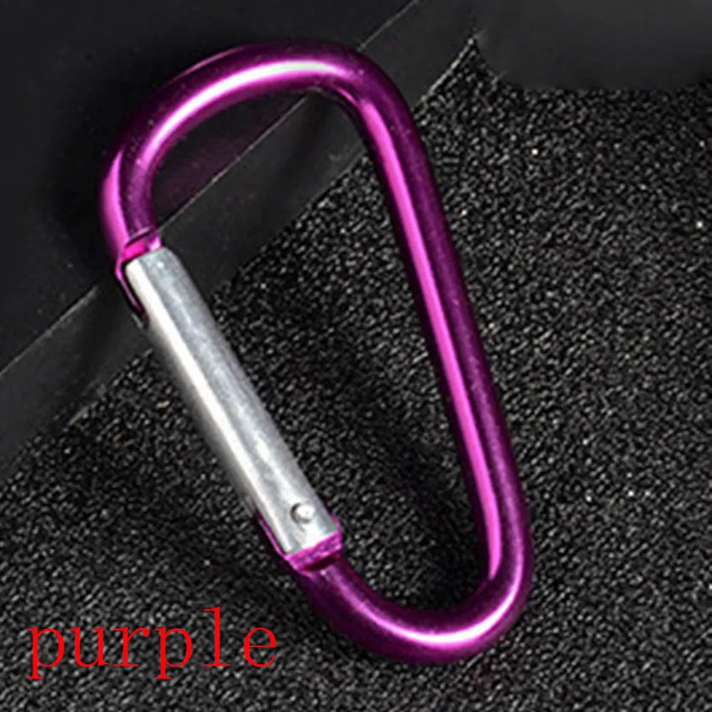 Carabiner - 3 Aluminum Carabiner D Shape Buckle Pack, Keychain Clip,  Spring Snap Key Chain Clip Hook Buckle 6 Pack- Pink