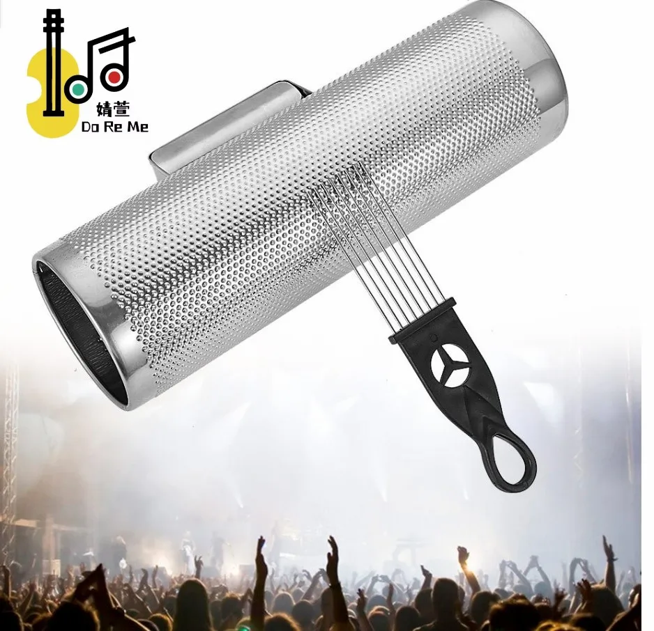 Percussion Latin Musical Instrument Metal Guiro Instrument With Scraper ...