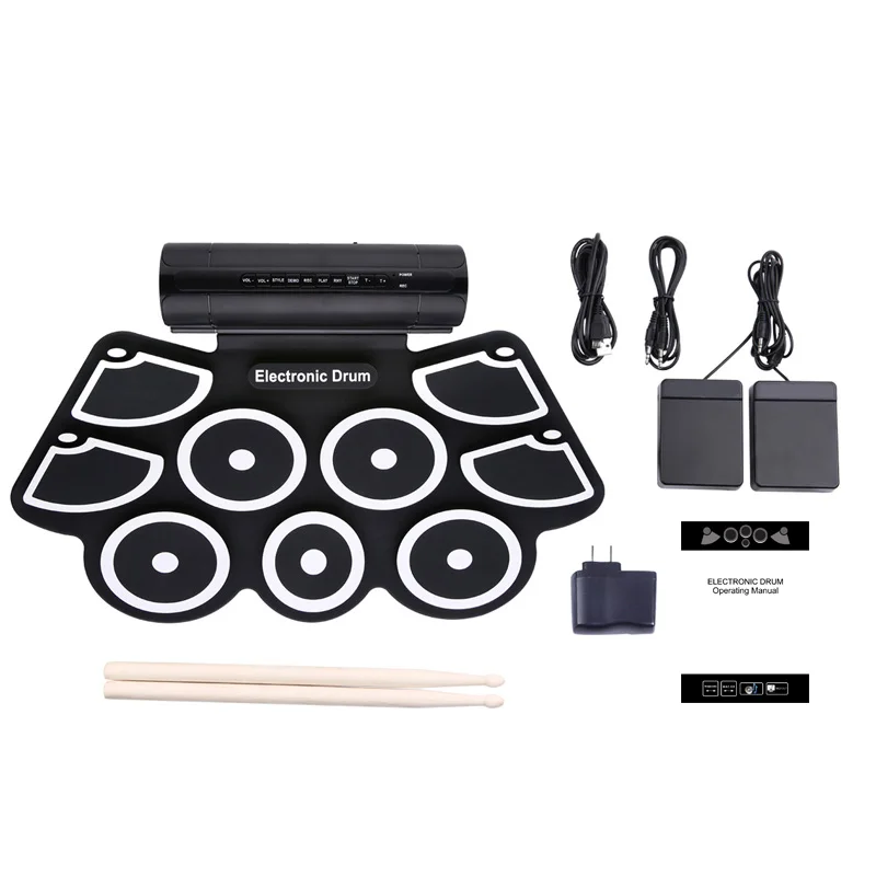 Konix MD760 E-Drum Set USB MIDI Digital Drum Kit Practice Pad
