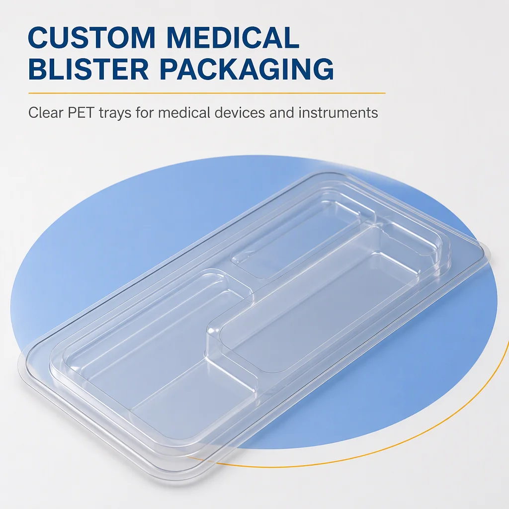 Custom Pharmaceutical PET Sterilized Plastic Inner Box for Medical Packaging Cosmetics Clean Workshop Factory