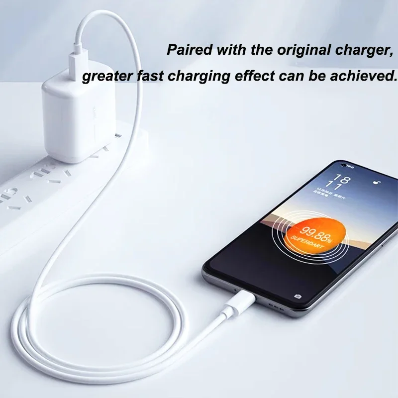 80W USB Type C Charging Cable Braided Fast Charger Cord Super Dart Data Sync Wire Durable for Smartphones Tablets
