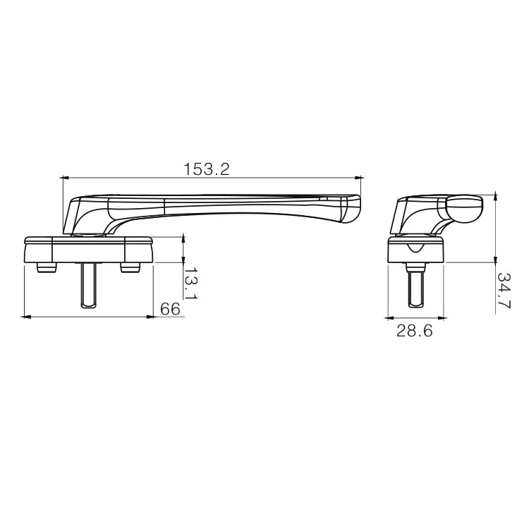 Foshan Factory Zamak Zinc Alloy Interior Hidden Invisible UPVC Window Pop up Handles