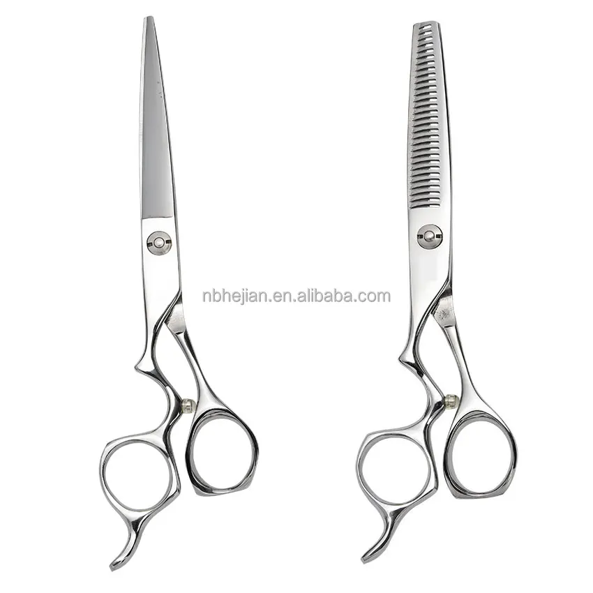 Lefty Hair Scissors Set 440c Steel Professional Barber Shear Thinning