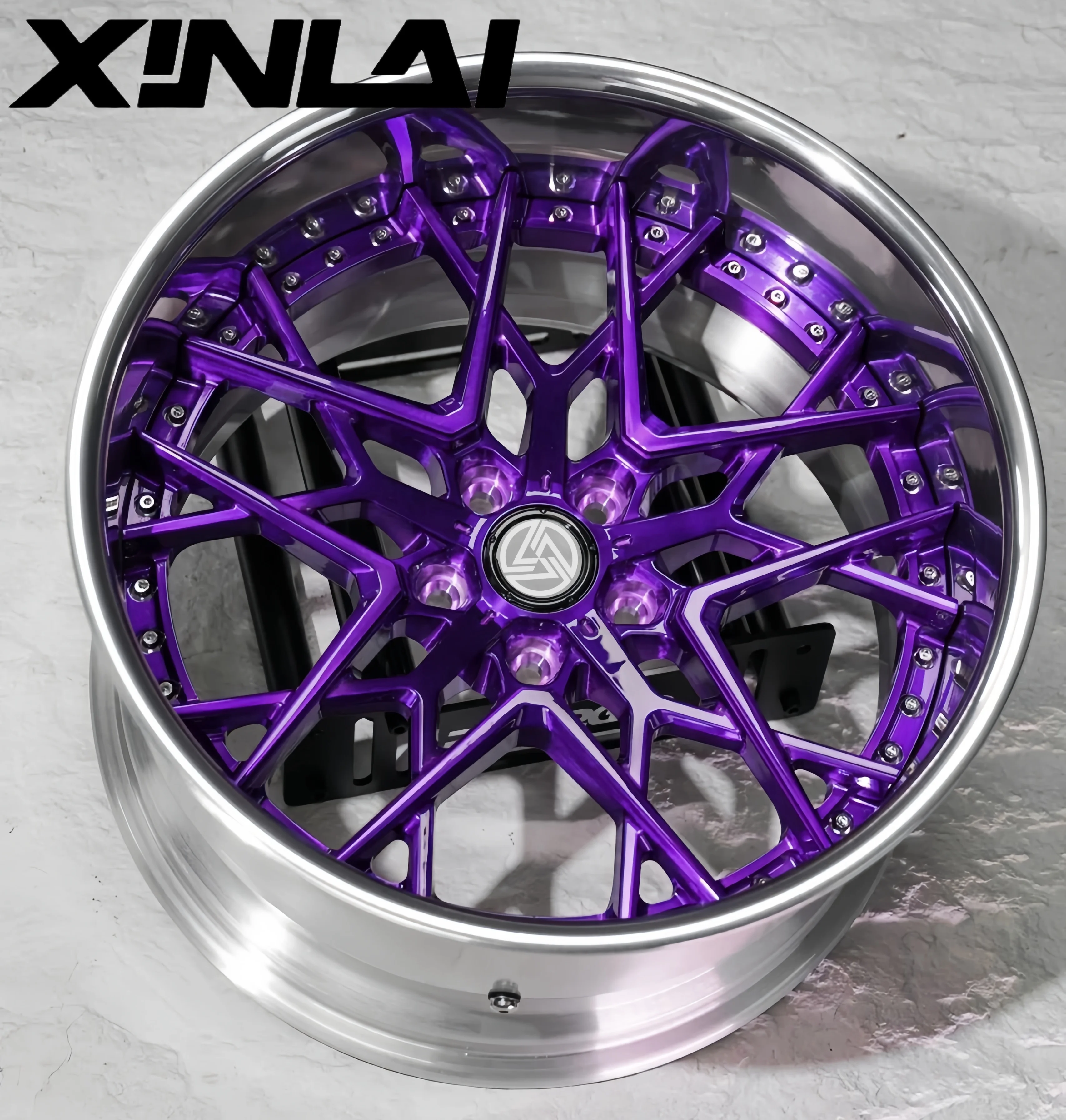 XINL Hot Sale 2 Piece Forged Brushed Polished Custom Car Wheel 5x112 5x120 5x114.3 18 19 20 21 22 Inch Wheel for Racing - Image 6