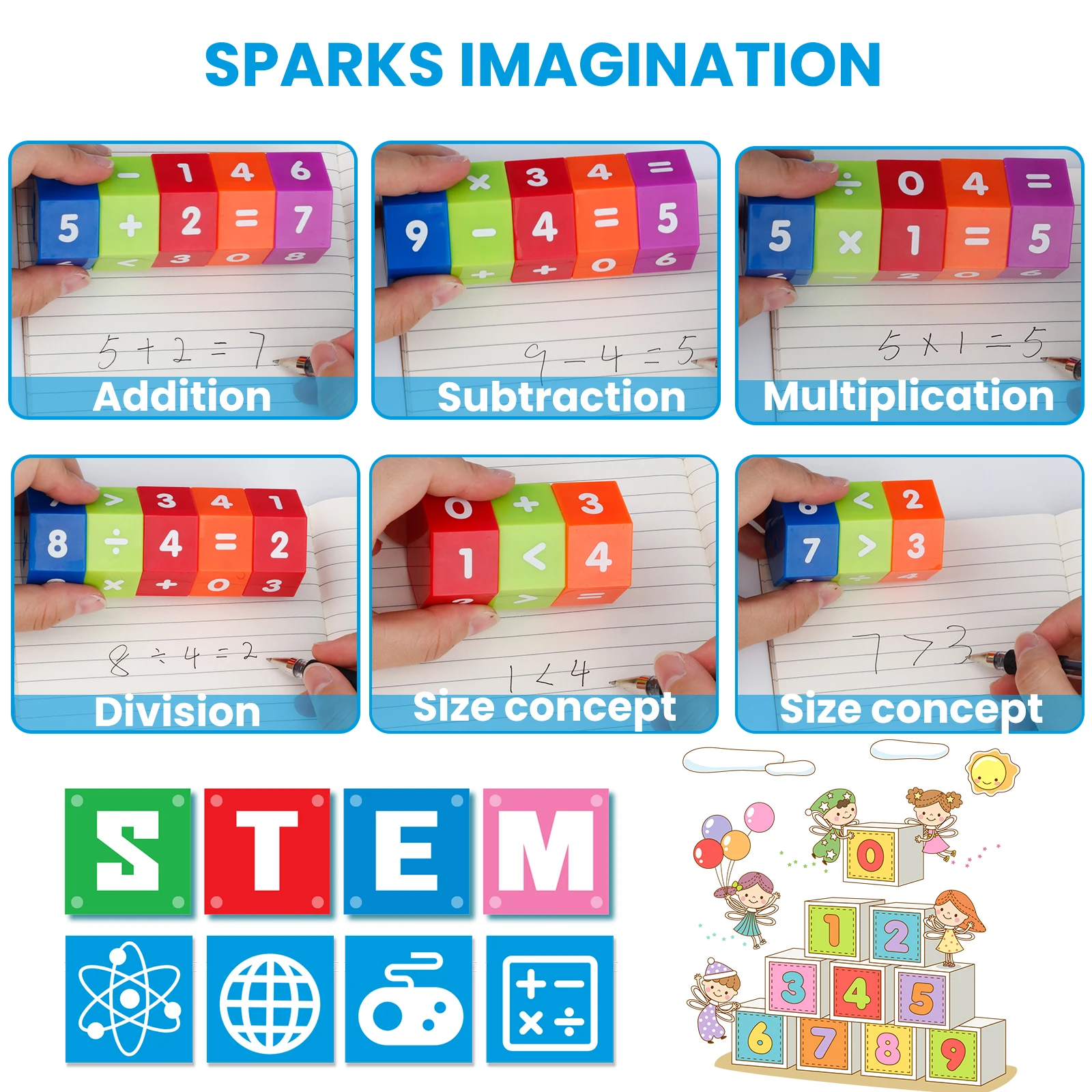 Цветные строительные блоки, Обучающие игрушки с алфавитом для детей, математические блоки, развивающие игрушки