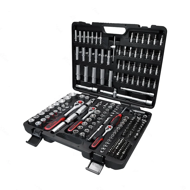 RTTOOL 195Pcs Box Case Combo Package Wrench Socket Tool Sets