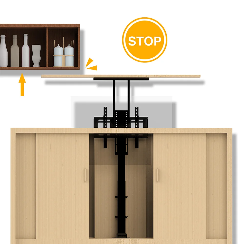 Motorized Tv Lift With Remote Control For Screens 32" To 70" Height
