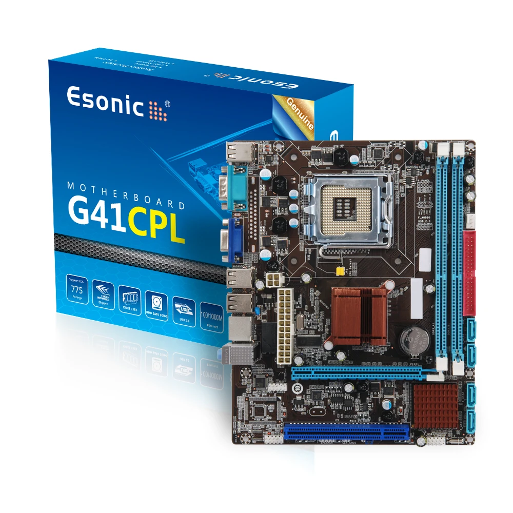 G41 マザーボード、Esonic リテールボックス入り LGA 775 マザーボード