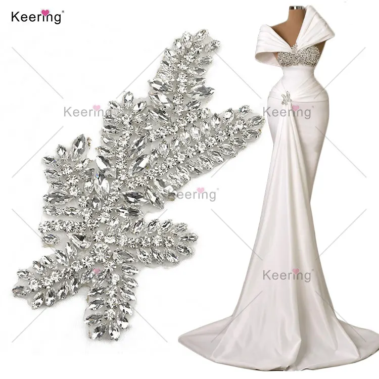 HOT WRA-1037 Keering A Class Crystal Cloth Bling Rhinestone Iron-On ...